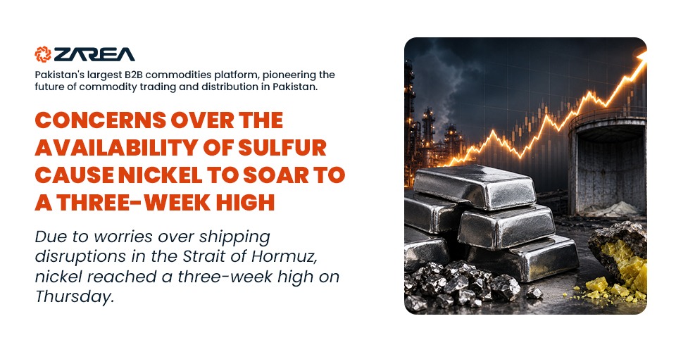 Concerns Over The Availability of Sulfur Cause Nickel To Soar To A Three-Week High